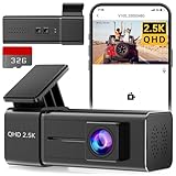Veement Dashcam Auto Vorne 2,5K mit WiFi 1440P Autokamera, Dash cam mit mit 32GB SD Karte, Auto Kamera mit Parküberwachung, Super Nachtsicht, G-Sensor, Loop-Aufnahme, APP Steuerung, Max 256GB