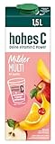 hohes C Milder Multivitamin (1 x 1,5l), 100% Saft, Apfel, Orange, Acerola, Mango, 7 Vitamine, ohne Zuckerzusatz laut Gesetz, weniger Säure, vegan