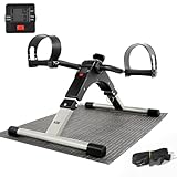 AGM Mini-Heimtrainer Fahrrad, Arm und Beintrainer Fitnesstrainer, Fitness, Hometrainer Bewegungstrainer mit LCD-Monitor und Einstellbarem Widerstand, Fitnessgerät für Zuhause, Büro Schwarz