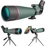 JoyDate 20-60x80mm HD Spektiv mit Stativ, Smartphone Adapter, Tragetasche, BAK4, wasserdicht, Zielfernrohr für Zielschießen Vogelbeobachtung Jagd Wildtiere