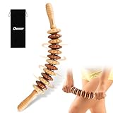 Faszienrolle Holz Massagegerät, Styleholz Faszienstab Holz, Massageroller Mit Griff, Massage Anti Cellulite Massagegerät, für Maderotherapie und Lymphdrainage, Buche
