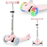 HyperMotion TRINGO Kinder Dreirad Scooter mit LED-Rädern, Verstellbarer Lenker 55-70 cm - Kinderroller ab 5-Jahre, Balance Scooter für Kinder 3-8 Jahre, Max. 50 kg