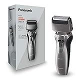 Panasonic ES-RW33-H503 Nass/Trocken-Rasierer, inklusiv Ladestation, 2-Fach-Scherkopf, Wet & Dry Silber