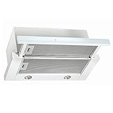 VLANO SLIDE ausziehbare Unterbau-Dunstabzugshaube, 60 cm, 685 m³/h, 4 Leistungsstufen, TURBO Stufe Fernbedienung, Touch Control, LED-Beleuchtung, Teleskophaube Schwarz oder weiß, EEK:A (weiß)