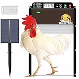 Automatische Hühnerklappe Solar, TRIOCOTTAGE Lichtsensor Hühnerstall Hühnertür mit Zeitschaltuhr und Fernbedienung Hühnerklappe Automatisch für Hühnergehege, Wachtelstall und Geflügelzaun