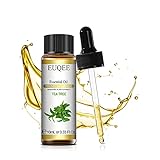 EUQEE Reines Teebaumöl 10ml, Naturrein Ätherische Öle Teebaum, Aromatherapie Ätherische Öle für Diffuser, Luftbefeuchter, Entspannung