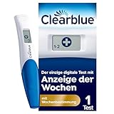 Clearblue Schwangerschaftstest Frühtest digital, Pregnancy Test, 1x Frühschwangerschaftstest/Schwangerschaftsfrühtest mit Wochenbestimmung, Schwangerschaft bestimmen, 25 mIU/ml