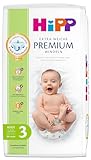 HiPP Extra Weiche Premium Windeln 3 (Midi, 6-10 kg), 108 Stück (2 Packungen mit 54), mit 3-fach Auslaufschutz und Duo Hautschutz