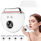 EMS Gua Sha, KIMTAR Gesichtsmassagegerät Guasha Elektrisch LED Blau, Lila & Rotlicht Therapie, Wärme Massagegerät Gesicht 9 Intensitätsstufen Face Massager Facelift Anti Aging Schwellungsreduzierung