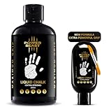 POWER BEAST Flüssigkreide, Magnesia für besseren Grip, Liquid Chalk, Flüssiges Magnesia, Flüssig Kreide für Cross Training, Zum Klettern, Bouldern, Calisthenics, Gewichtheben, 250ML+50ML.