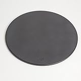 Pizzastein, schwarz, rund, 40,6 cm Durchmesser.