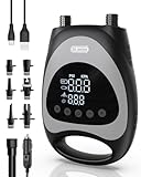 Dr.meter 20 PSI SUP Pumpe Elektrisch Tragbar, 5200mAh Wiederaufladbare Sup Pumpe Akku Elektrische Luftpumpe Auto-Off Inflation und Deflation mit 2 LED Lichtern für SUP-Boards, Boote, Kajak, Kitesurf