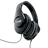 Shure SRH240A-BK-EFS geschlossener Kopfhörer/Over-Ear, geräuschunterdrückend, druckvolle Bässe und detaillierte Höhen, Schwarz