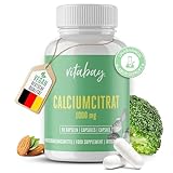 Vitabay Calcium hochdosiert 1000mg VEGAN - 90 Kapseln hochdosiertes Calciumcitrat - Calcium Citrate Calziumtabletten hochdosiert 1000 mg Calzium Kalcium Calcium Tabletten Kalzium hochdosiert Tabletten