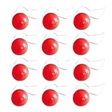 Clownnase, leuchtend, für rote Nase, LED, 12 Stück, rote Nase, blinkende Clownsnase, Kostümzubehör, elastisch, blinkend, Clown-Kostüm, rote Nase, für Park, 12 Stück., Se référer au descriptif