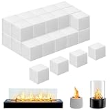 HAOBIN Keramikwolle für Bioethanol Kamin keramikschwamm für bioethanol Kamin bioethanol Ersetzen Sie den Docht,tischkamin Indoor,zur Verlängerung der Brenndauer (30,20x20x20mm)