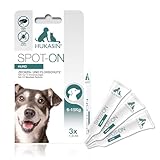 Hukasin® Spot On Hund - Zecken- und Floh Schutz - langanhaltender Zeckenschutz Hund & Flohmittel Hund bis zu 12 Wochen