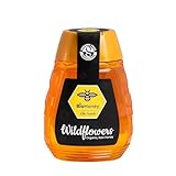 BioHoney Wildblumen Bio-Honig 250 g 100% Rohhonig direkt aus den Bienenhäusern Bio-GB-ORG-04 und SGS-Qualität zertifiziert 100% natürlich, ohne Konservierungsstoffe, ohne Zusatzstoffe BioHoney.uk