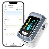 HealthTree Blutsauerstoffsättigungsmonitor und Herzfrequenzmesser für Apple und Android, mit OLED-Bildschirm im Lieferumfang enthalten, 2 AAA-Batterien und Trageband