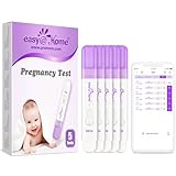 Easy@Home Schwangerschaftstest Frühtest Frühschwangerschaftstest: Ultra Empfindlich Pregnancy Test 10 mIU/ml - Zuverlässiger Frühtest Schwangerschaft mit hoher Genauigkeit - HCG Test (5HCG)