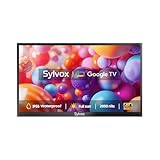 SYLVOX Outdoor TV 43 Zoll Smart Google TV Draußen Ferseher mit 4K UHD True 2000 Nits Helligkeit Sprachsteuerung Dolby Audio Handy auf TV, IP55 Waterproof Pool Pro 2.0-2024