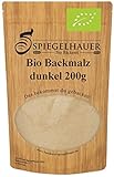 Bio Backmalz dunkel - qualitativ hochwertig und enzyminaktiv - erstklassig zum Brot und Brötchen backen - ideal als Farbmalz - Inhalt: 200 g Bio Gerstenmalz