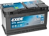 EXIDE 75Ah 730A EFB EL752 EFB LB4 Starterbatterie