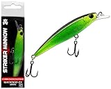 Wild Devil Baits Striker Minnow Wobbler Hardbait Kunstköder Raubfisch Köder Barsch Hecht Zander (Uv Green Pumkin Chartreuse)