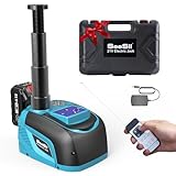 Seesii Elektrischer Wagenheber 5T 3T mit Akku, 21V Akku-Hydraulik Wagenheber Set mit 4,0Ah Batterie & Ladegerät, Kabelloses Reifenwechsel-Set für Auto, SUV, MPV & Pickup (Hubhöhe 15,5–45 cm)