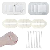 3Pcs Klammerpflaster Wundnahtstreifen-Strips Klammerpflaster Wundverschlussstreifen Pflaster Strips Stripes für Wunden für Verschließen kleiner Schnitte Wunden mit 10 Wattestäbchen 6 Pflaster Groß