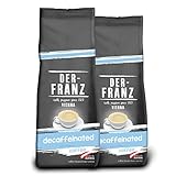 DER-FRANZ Kaffee Entkoffeiniert, Intensität 2/5, 100% Arabica, gemahlen, 2 x 500 g