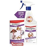 Stoppex Parasit Milben- & Bettwanzenspray – Effektive Soforthilfe gegen Milben & Bettwanzen - Ideal für Matratzen, Sofas, Polster & Teppiche