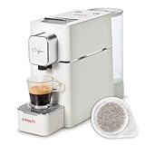 POLTI Coffea S15W Espressomaschine, kompatibel mit E.S.E. Pads 44 mm, 0,85 l Tank, Pumpendruck 19 Bar, weiße Farbe