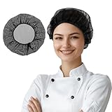 Psyqtsuary 10 Stück Schwarz Haarnetz Küche Elastische Kochmütze Unisex Einstellbar Haarnetze Wiederverwendbar Haarhaube Kopfhaube Haar Haube for Küche Kochmütze Lebensmittelservice