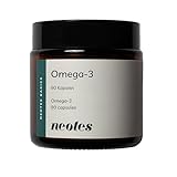 Omega-3 Fettsäure - Hochdosiert mit 720 mg EPA & 280 mg DHA - 90 Kapseln (6 Wochen) - Premium Nahrungsergänzungsmittel mit Fettsäuren aus Fischöl - Optimale Bioverfügbarkeit - neotes