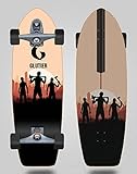 Glutier Surfskate Monopatin Skateboard mit T12 Surf Skate Trucks - Sao Paulo 29