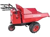 Extol Premium elektrische Schubkarre mit Akku | Dumper mit 200L Mulde | 400kg Traglast | 54V Li-Ion mit 15 Ah