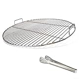 ZAMETTER Gusseisen, runder Grill, Grill, Braten, Fleisch, Grillrost, hitzebeständig, Küchenzubehör, Holzkohleplatte, Ersatzteil für Weber 7432 Holzkohle-Kugelgrills (45 cm)