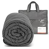 Winthome Gewichtsdecke 135x200cm 9kg, Weighted Blanket Lauschig, Anti Stress Therapiedecke, Schwere Decke zum Tiefen Schlafen und Bessere Erholung,Heavy Blanket Erwachsene(Grau)