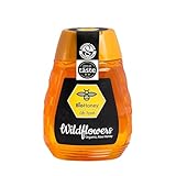 BioHoney Wildblumen Bio-Honig 250 g Great Taste Award 100% Rohhonig direkt aus den Bienenhäusern Bio-GB-ORG-04 und SGS-Qualität zertifiziert 100% natürlich, ohne Konservierungsstoffe, BioHoney.uk