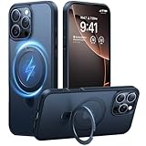TORRAS Ostand Q1 für iPhone 16 Pro Hülle für MagSafe (Unsichtbarer Ständer, Nr.1 Magnetkraft,Umfassender Militärischer Schutz) Handyhülle iPhone 16 Pro Case All-in-One Schwarz