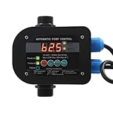 KiwiHood Automatische Wasserpumpensteuerung Smart Water Pump Pressure Controller Digital Display IP65 Waterproof mit 2 Modi und LED Digital Display für Haus, Garten, Industrie