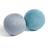 Ryaco Antistress-Bälle, 2er-Set, Handtrainer, Knetball, Fingergymnastik-Ball, Stressbewältigung, Grau & Grün