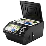 Multiscanner für Fotos, Dias und Negative, fotoscanner zum digitalisieren mit 5' LCD-Großbildschirm, Konvertieren Sie 35 mm, 110 Film/Foto/Visitenkarte in 22 MP Digital JPEG