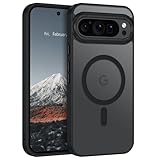 GUAGUA für Google Pixel 9 Pro XL Hülle [Kompatibel mit MagSafe] Matt Magnetisch Handyhülle Stoßfest Durchscheinende Rückseite Dünn Schutzhülle Case für Pixel 9 Pro XL (6,8‘’) Schwarz