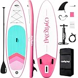 OWROMI Aufblasbare Stand Up Paddle Boards mit Premium SUP Paddle Board Zubehör, breites stabiles Design, Anti-Rutsch-EVA-Deck für Jugendliche & Erwachsene