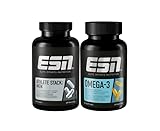 ESN Vitalstoff Basicbundle, 2er Bundle aus Athlete Stack Men & Omega 3, alle essentiellen Vitamine, Mineralstoffe und hochdosiertes Fischöl - made in Germany