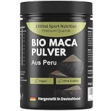 EXVital BIO-Maca-Pulver aus Peru 1 kg, abgefüllt in Deutschland, aus kontrolliert biologischem Anbau, Ohne Zusatz- und Konservierungsmittel, Vegan