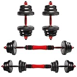 CCLIFE Hanteln Set 2er Kurzhanteln Langhanteln verstellbar Hantelset professionell Dumbbell mit Verbindungsstahlrohr Gewichten