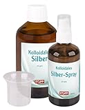 NEU - Kolloidales Sparset - Kolloidales Silber - Konzentration 25 ppm 250 ml Flasche plus 100 ml Sprühflasche